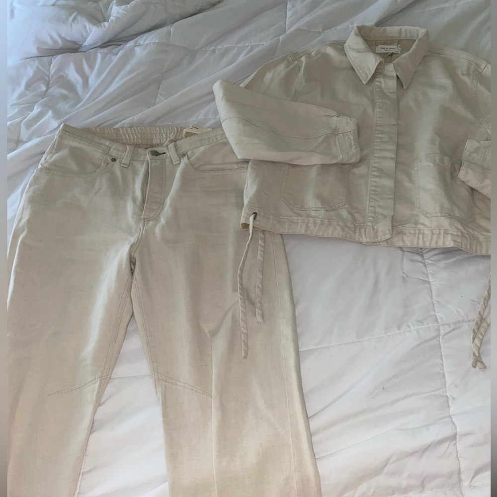 Linen jogger set